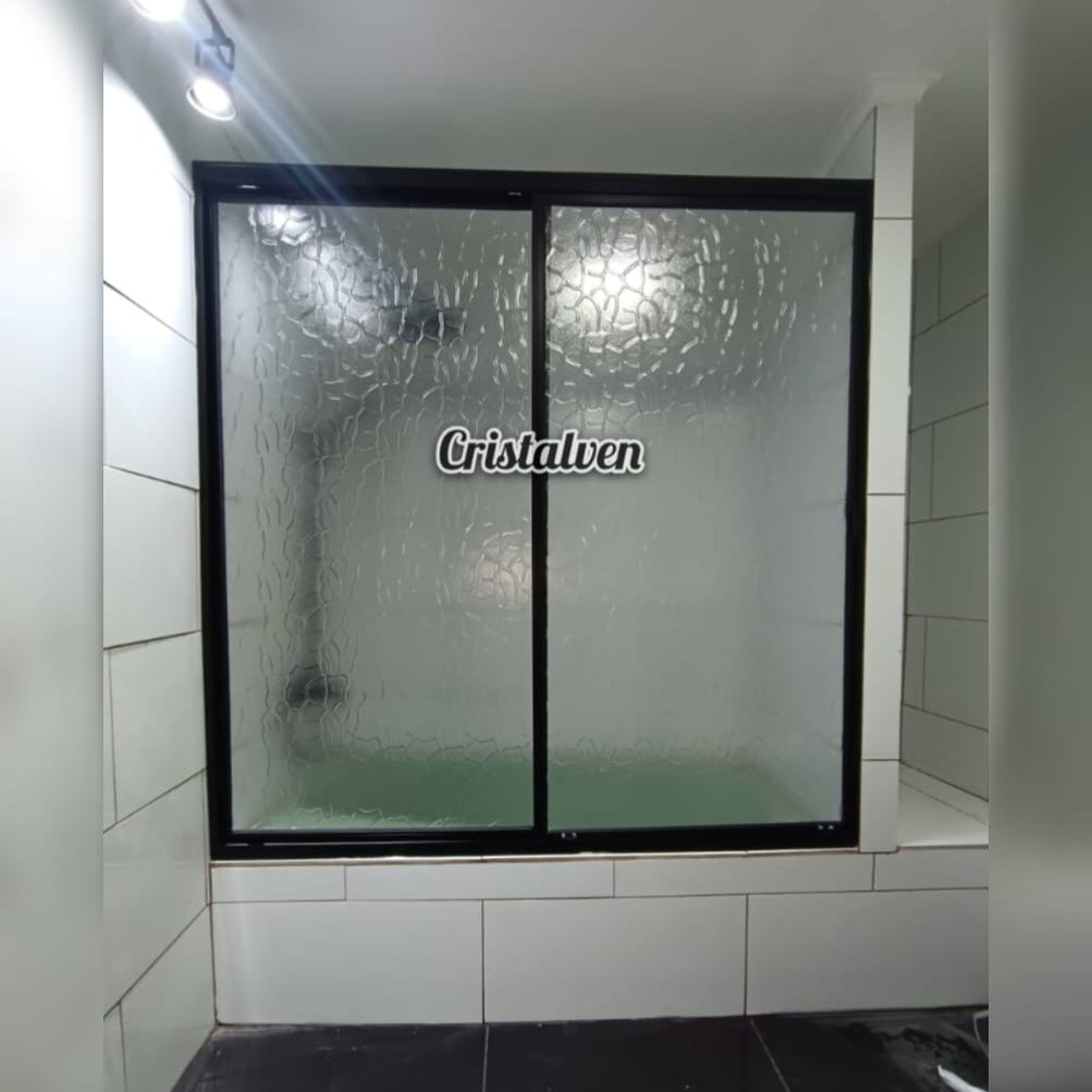 Shower Door Corredera / Aluminio Negro